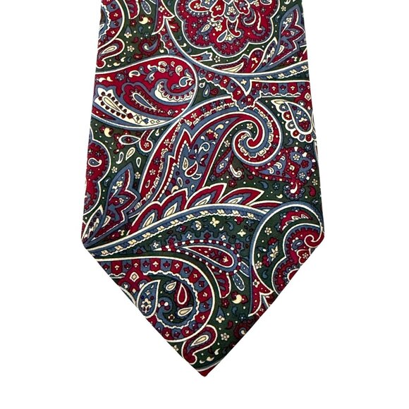 Vintage NOS Polo Ralph Lauren Paisley Necktie Silk Hand Made Preppy Collegecore - Picture 1 of 10